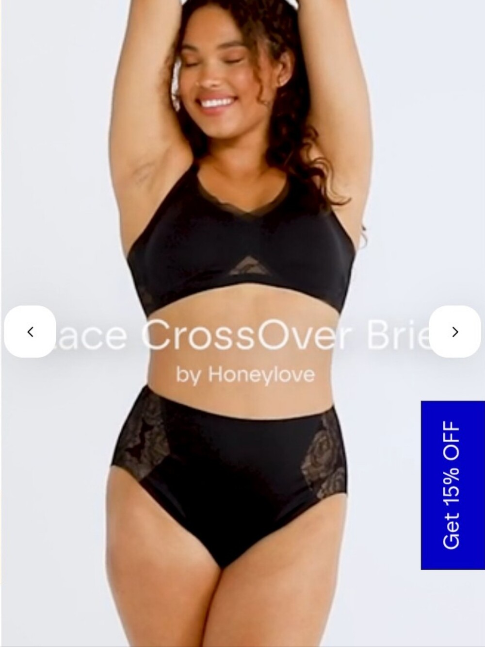 Honeylove Black High-Waist Briefs with Tan Panel Size Large NWOT